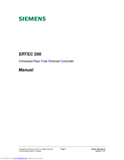 Siemens ERTEC200 Manual
