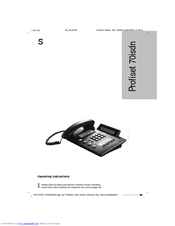 Siemens Profiset 70isdn Operating Instructions Manual