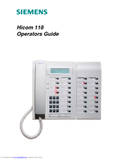 Siemens Hicom 118 Operator's Manual