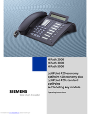 Siemens optiPoint 420 economy plus Operating Instructions Manual