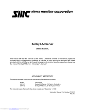 Sierra Monitor Corporation 5391-01 User Manual