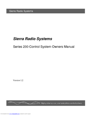 Sierra Series 200 Owner's Manual