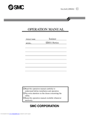 SMC Networks IZS31 Series Operation Manual