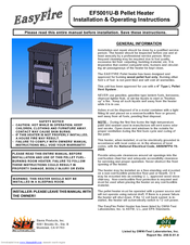 Sierra Products EF-5001UB Installation And Operating Instructions Manual