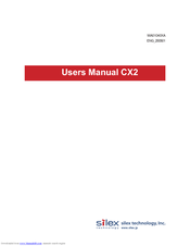 Silex technology CX2 User Manual
