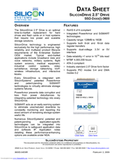 Silicon Systems SiliconDrive SSD-D16G(I)-3600 Datasheet
