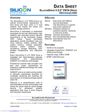 Silicon Systems SILICONDRIVE II SSD-D32G(I)-4300 Datasheet