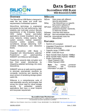Silicon Systems SiliconDrive SSD-B0004U(C/I)5800 Datasheet