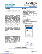 Silicon Systems Silicon Drive SSD-P08G(I)-3521 Datasheet