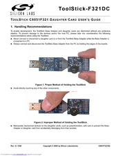 Silicon Laboratories ToolStick C8051F321 User Manual