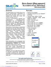 Silicon Systems SILICONDRIVE III SSD-D0120PI-5000 Datasheet