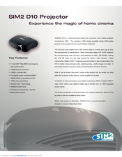 Sim2 D10 Technical Specifications