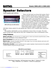 Sima Speaker Selectors SSW-L4EX Features