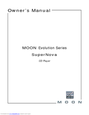 moon SuperNova CD Player Owner's Manual