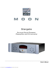 moon Preamplifier and D/A converter Owner's Manual