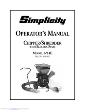 Simplicity 14E Operator's Manual