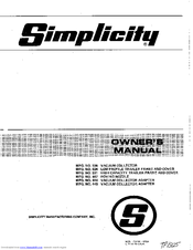 Simplicity 444 Owner's Manual