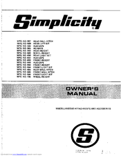 Simplicity 566 Owner's Manual