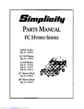 Simplicity 1691663 Parts Manual
