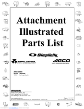Simplicity 1694551 Illustrated Parts List