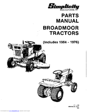 Simplicity 1976 Parts Manual