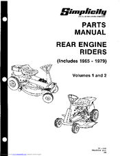 Simplicity 1965-1979 Parts Manual
