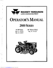 MASSEY FERGUSON 1692503 Operator's Manual
