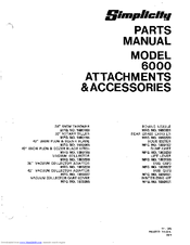 Simplicity 6000 Parts Manual