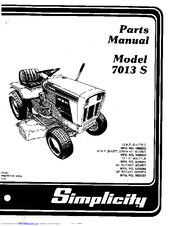 Simplicity Baron System 7013S Parts Manual