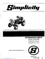 Simplicity Sovereign 759 3415H Owner's Manual