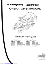 Simplicity 885193 Operator's Manual