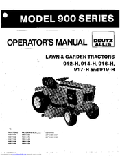 Deutz-Allis 914-H Operator's Manual