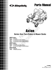 Simplicity Axion 7800376 Parts Manual