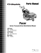 Simplicity Pacer Series Parts Manual