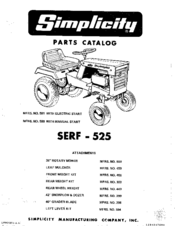 Simplicity 581 Parts Catalog