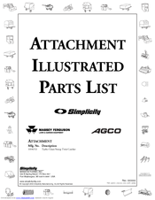 Simplicity 1694153 Illustrated Parts List