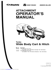 Simplicity Turbo Turbo Wide Body Cart & Hitch Operator's Manual