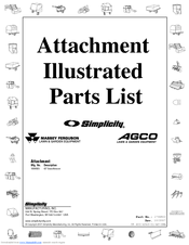 Simplicity 1694920 Illustrated Parts List