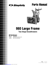 Simplicity 960E Parts Manual