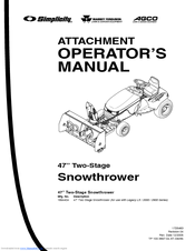 Simplicity 1694404 Operator's Manual