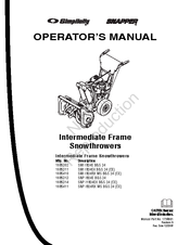 Simplicity I924E Operator's Manual