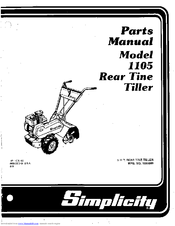 Simplicity 1105 Parts Manual