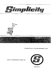 Simplicity 702 Owner's Manual