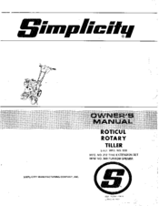 Simplicity 212 Owner's Manual