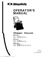Simplicity 8/25 Operator's Manual