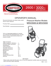 Simpson MSV3000 Manuals | ManualsLib
