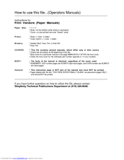 Simplicity Printer Accessories How To Use Manual