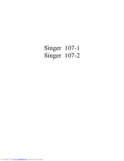 Singer 107-1 Parts List