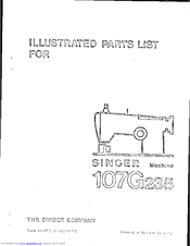 Singer 107G235 Illustrated Parts List
