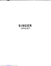 Singer 11W6 Parts List